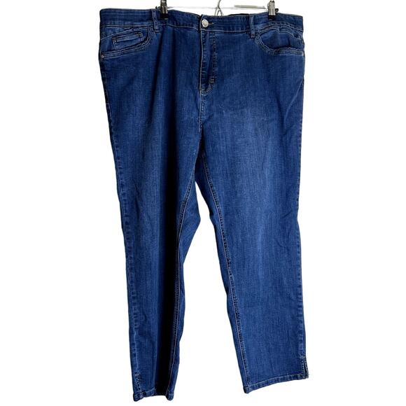 Avenue Denim Ankle Skinny Jeans Women Size 26A Blue High Rise Slimming Control - Picture 1 of 12